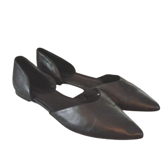 Banana Republic Modern D'orsay Flats Women's Black Leather Loafers Size 8 - Picture 9 of 9